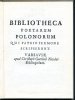 Załuski Józef Andrezj - Bibliotheca poetarum polonorum qui patrio sermone scripsrunt [reprint]